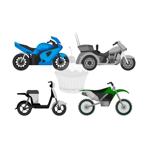 Edible paper "Motorbikes 1" A4