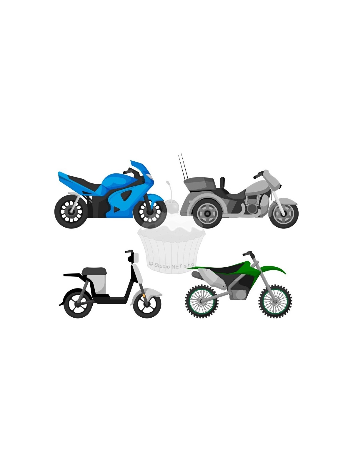 Edible paper "Motorbikes 1" A4