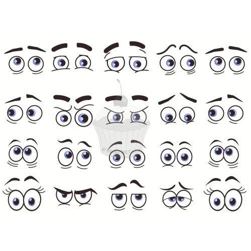 Essbares Papier "Cartoon Augen 5" A5