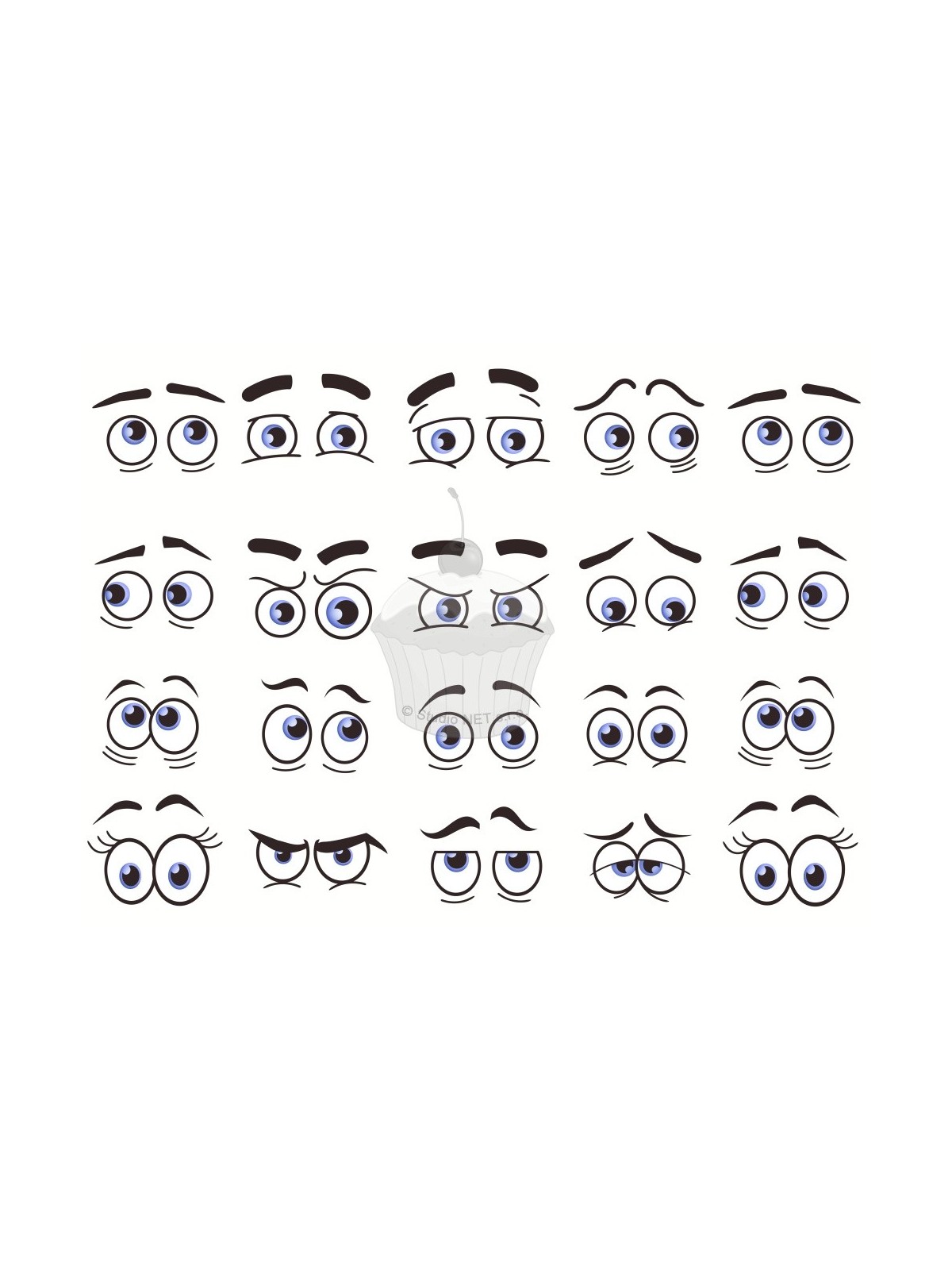 Edible paper "Eyes cartoon 5" A5