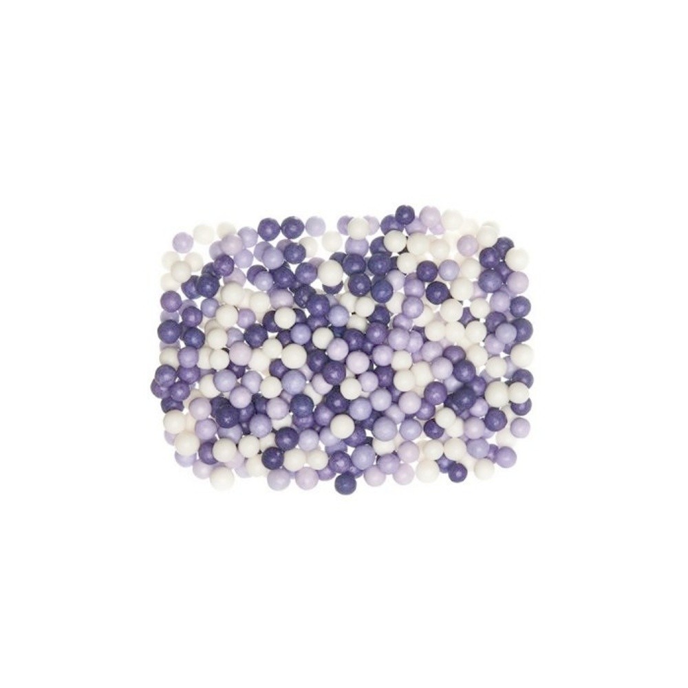 Perełki cukrowe - białe/fioletowe/liliowe - 50g
