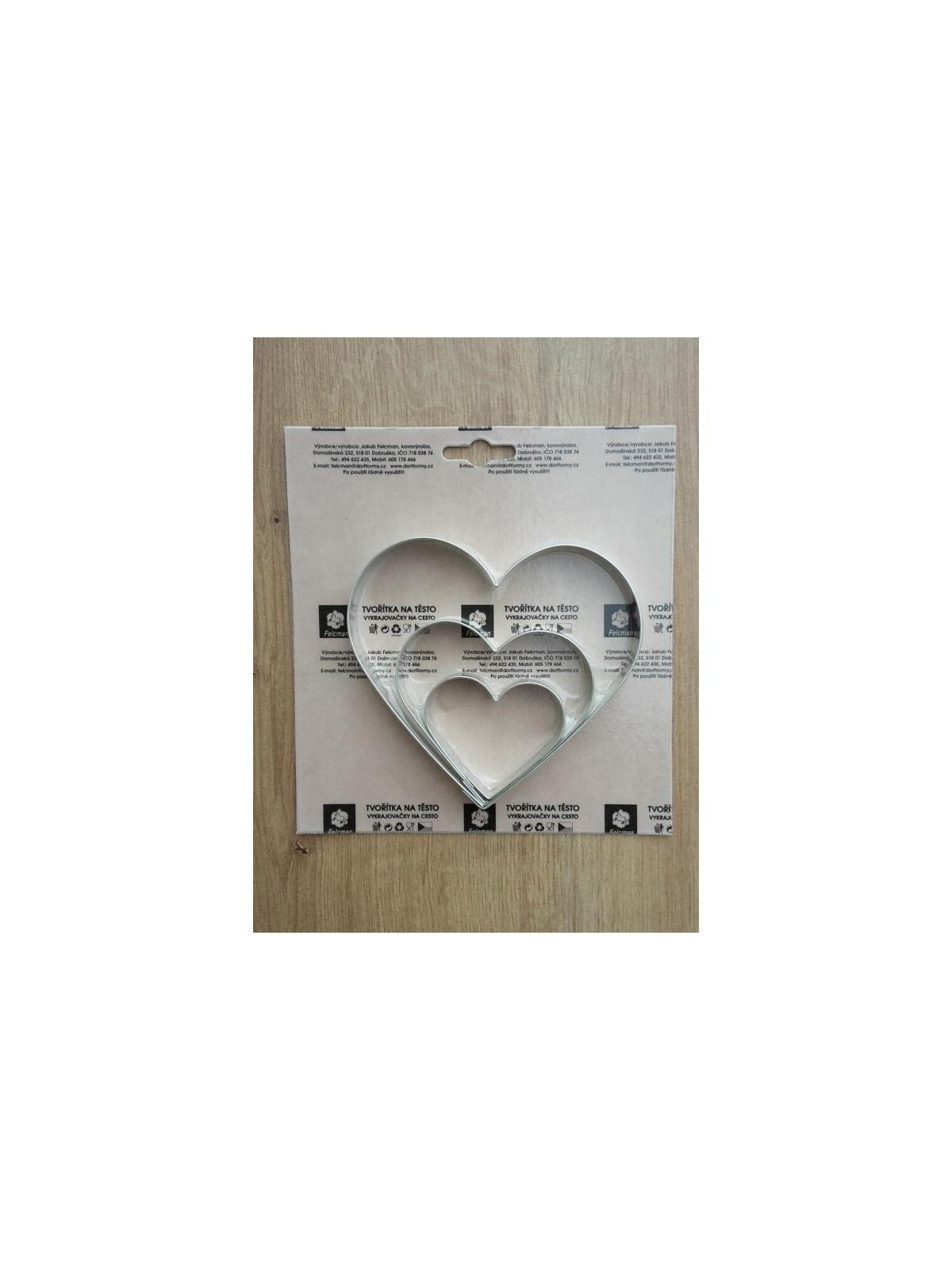 Cookie cutter - large hearts