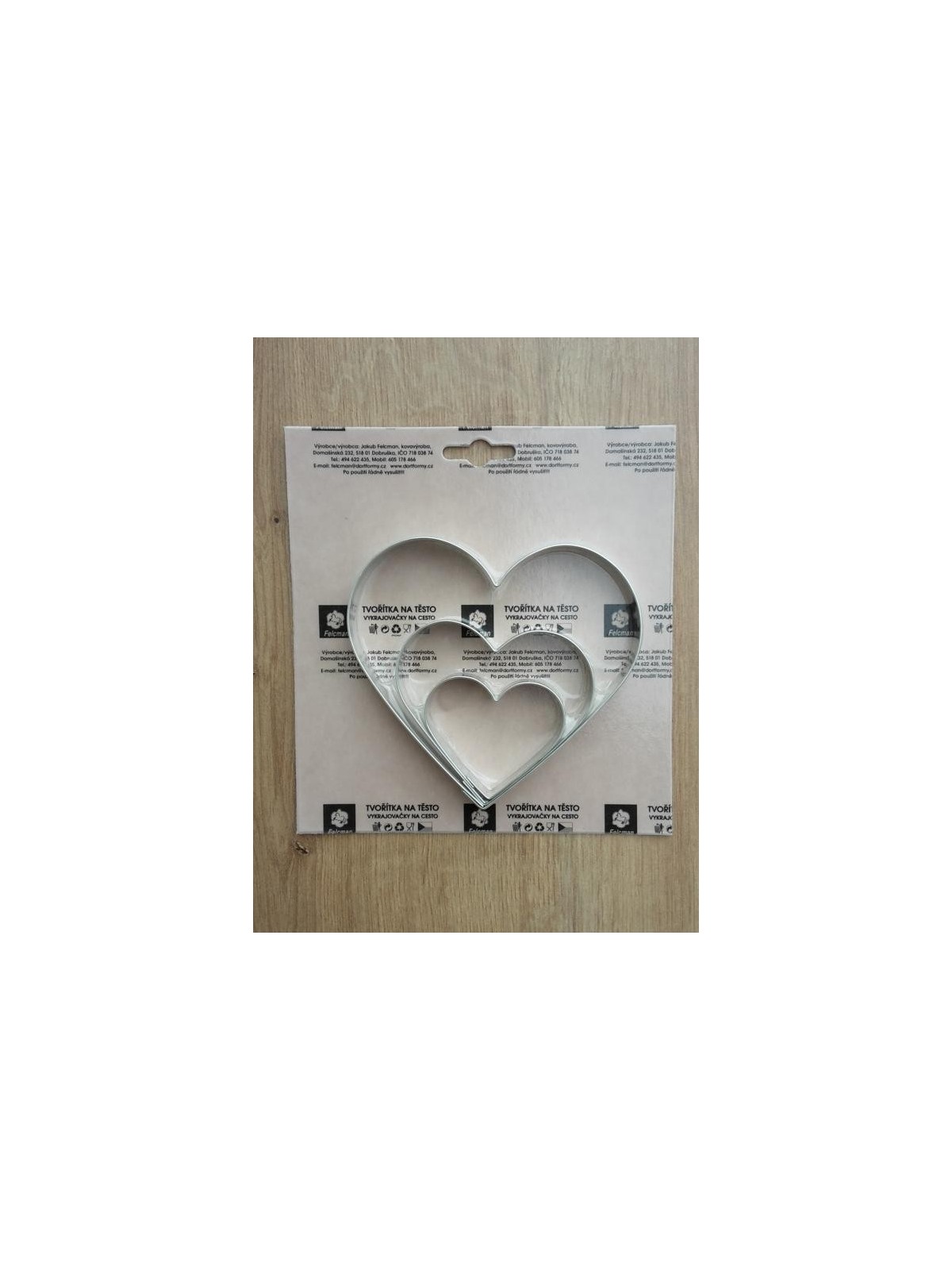 Set of cookie cutters - large heart