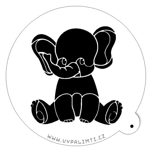 Stencil template - Elephant