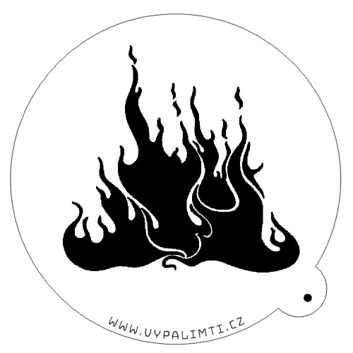 Stencil template - Flames/fire