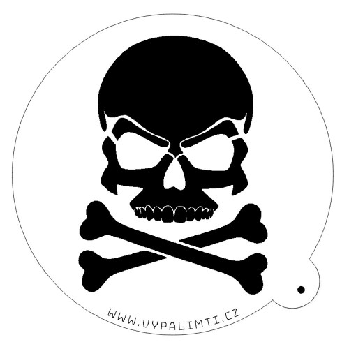 Stencil template - Skull and Pistils