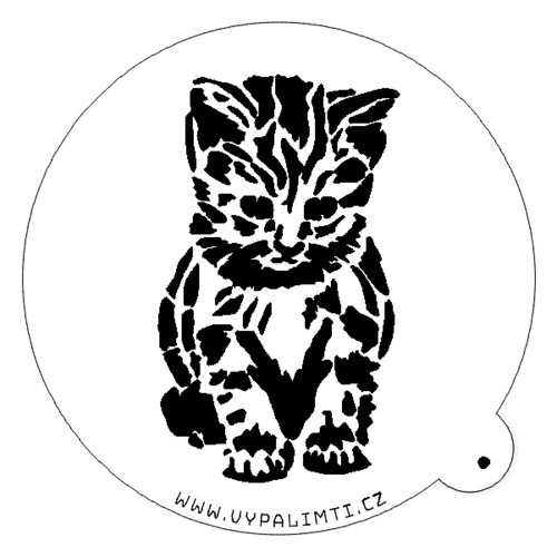 Stencil template - Kitten