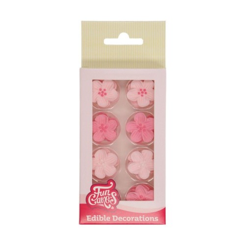 FunCakes Sugar Decorations Flower mix pink - pink flowers 24pcs