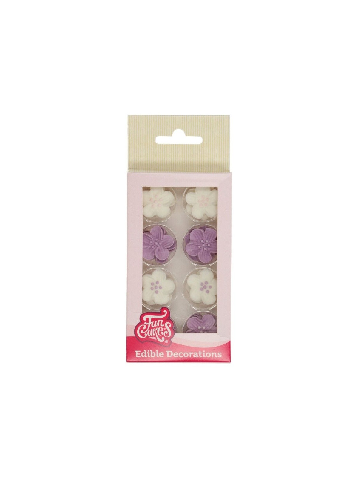 Dekoracja cukiernicza FunCakes Flower mix purple - fioletowe kwiatki 24 sztuki