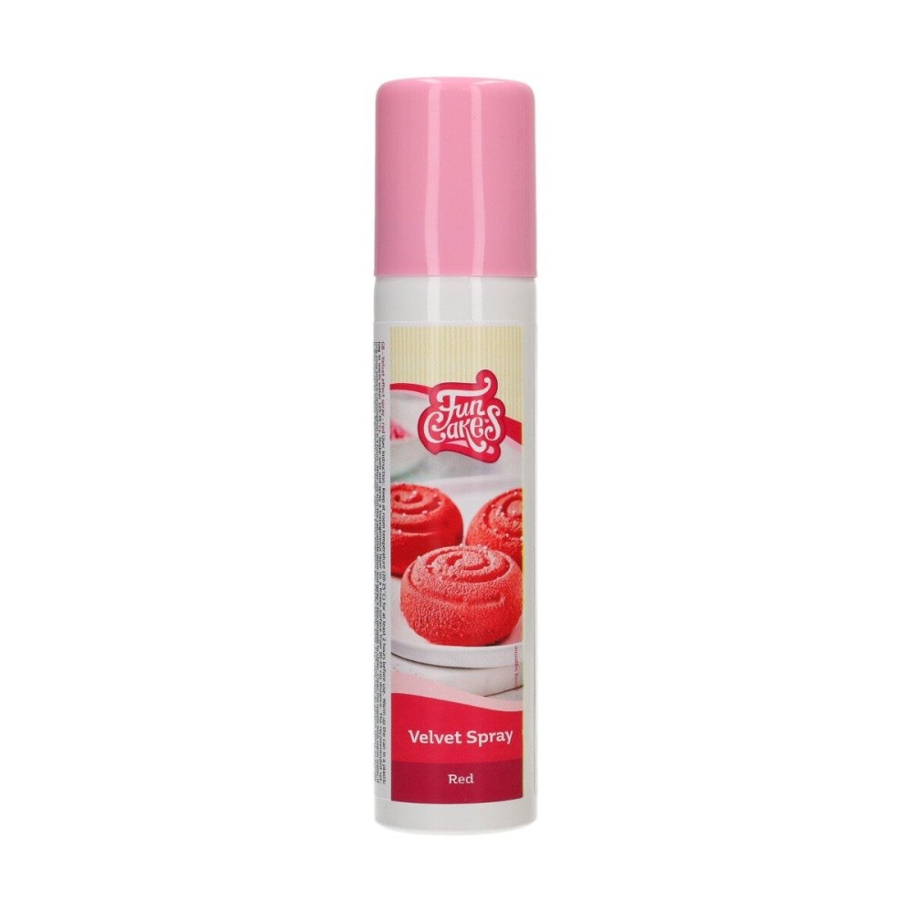 FunCakes Aksamitny efekt spray - czerwony 100ml.