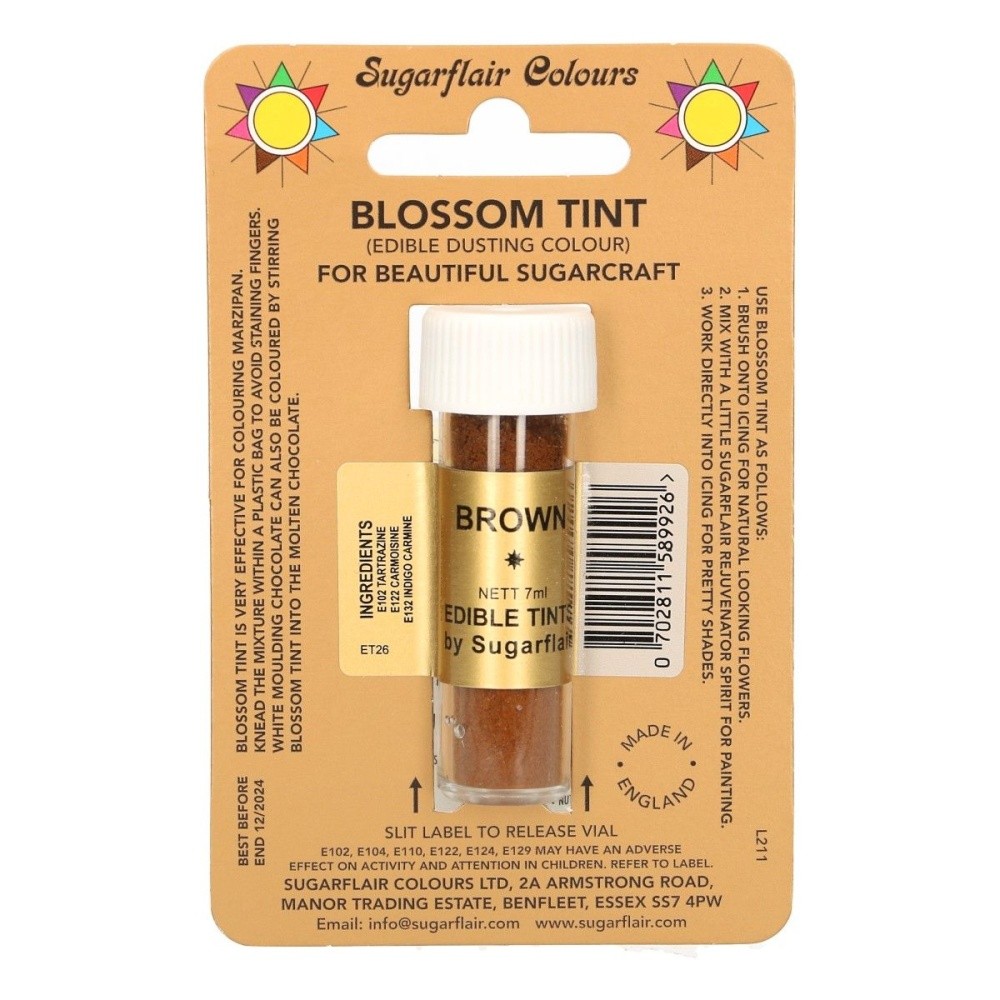 Sugarflair - Powder Color - Brown - BROWN - 7ml