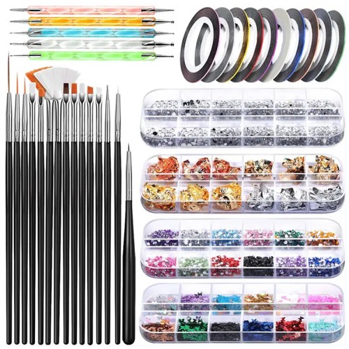 Set for nail decoration 20 pieces + gems