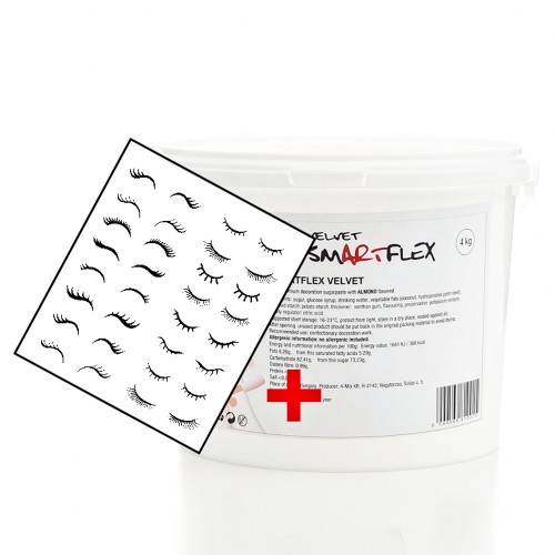 Smartflex velvet vanilka 4kg - potahovací hmota + DARČEK - jedlý papier (očíčka)