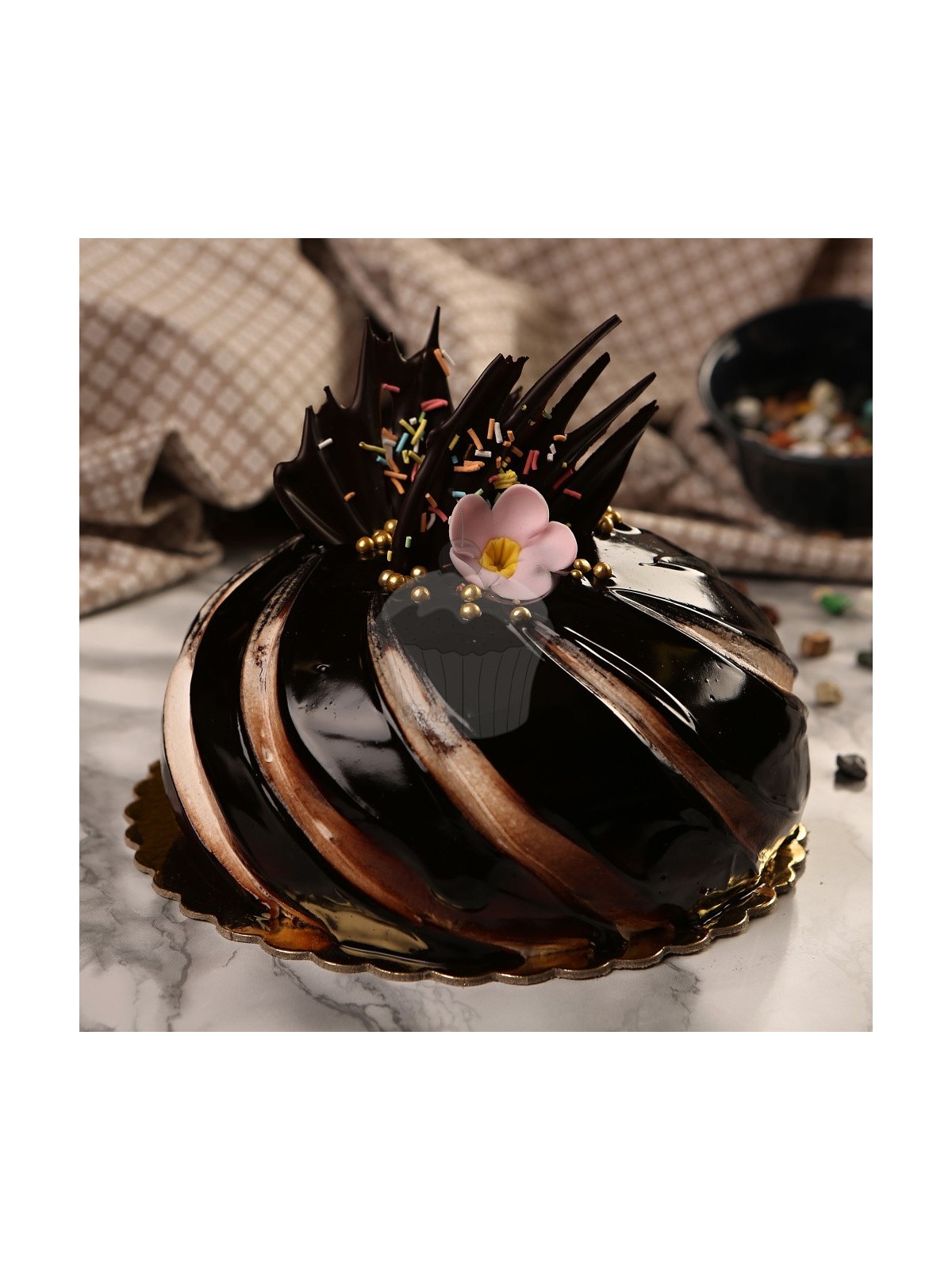 MIRALL mirror glaze with high gloss - DARK CHOCOLATE - CIOCCOLATO FONDENTE - 250g