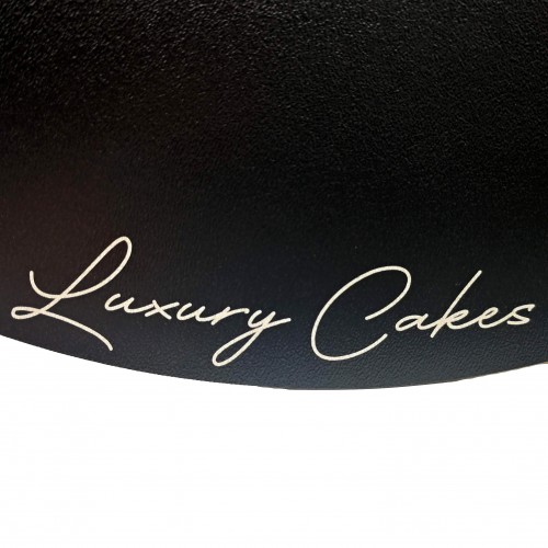 Drewniana mata pod tort czarna Luxury Cakes 30 - Okrągła