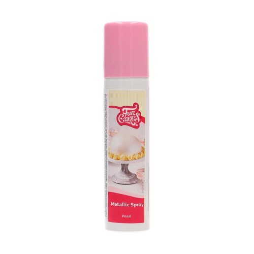 FunCakes metaliczny spray - perłowa biel - 100g