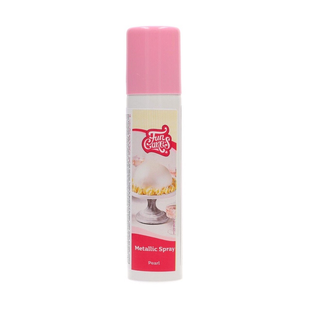 FunCakes metaliczny spray - perłowa biel - 100g