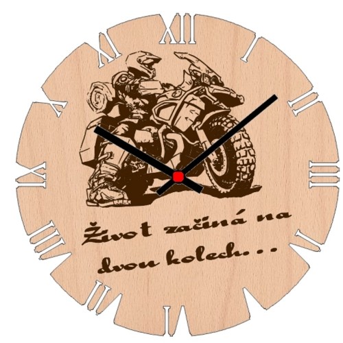 Wanduhr - Biker