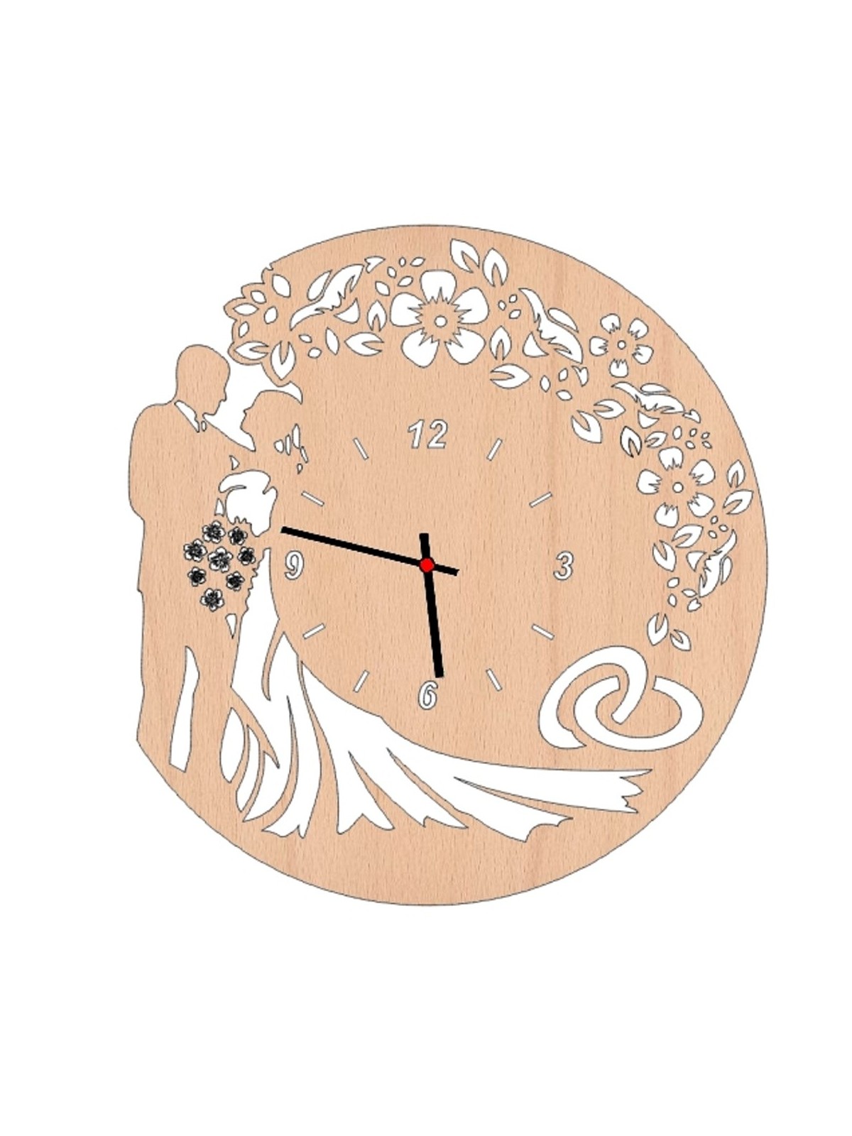 Wanduhr - Hochzeit