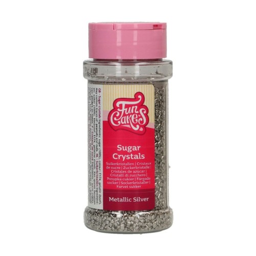 FunCakes Decorating Sugar - Silver - 80g