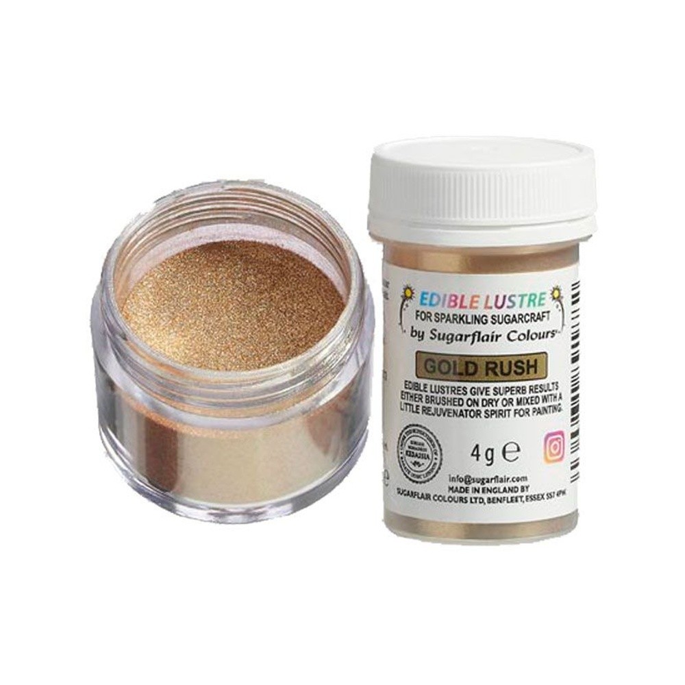 Sugarflair Essbarer Glanz Puderfarbe Gold Rush - 4g