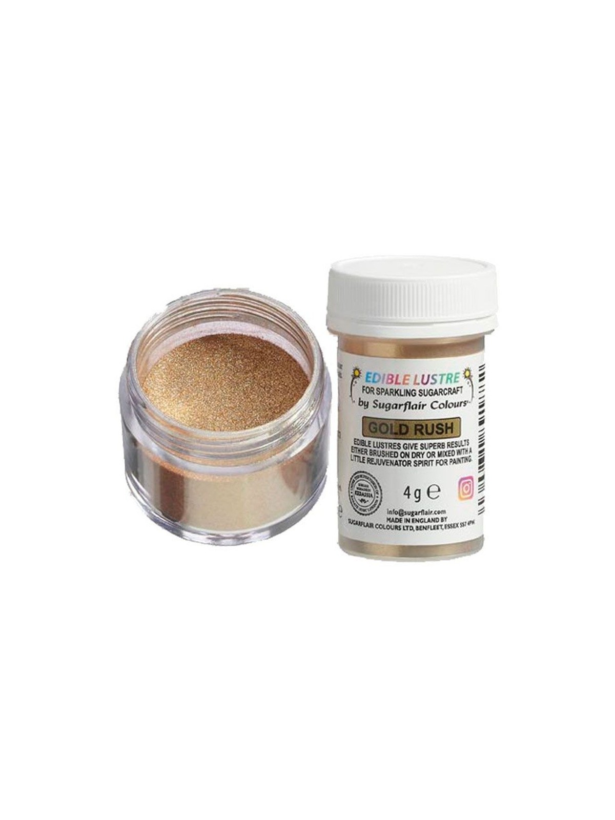 Sugarflair Edible Powder Pearl Colour - Gold - Gold Rush 4g