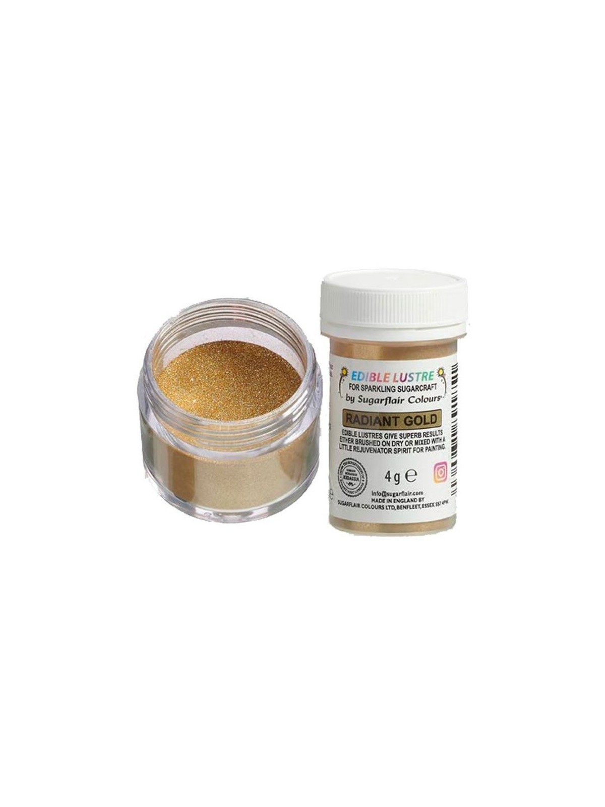 Sugarflair essbarer Puderperlglanz - Gold - Radiant Gold 4g