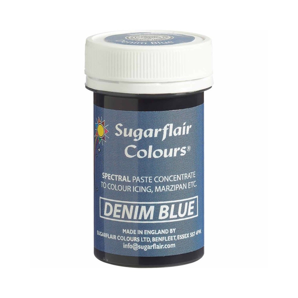 Sugarflair Spektralny żelowy kolor - Niebieski Denim - 25g