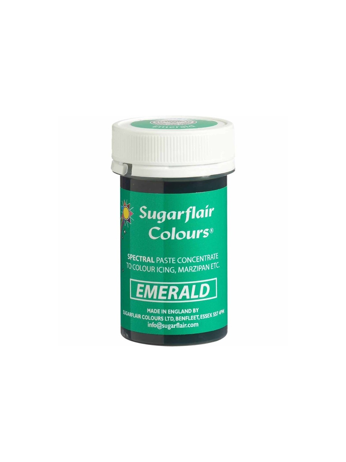 Sugarflair Spectral gélová farba - Emerald - 25g