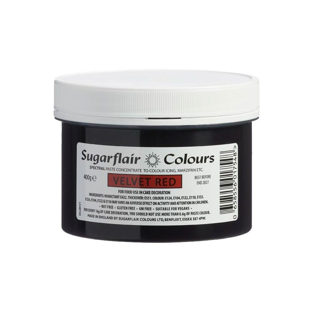 Sugarflair paste colour - gel colour Red Velvet XXL - red - 400g