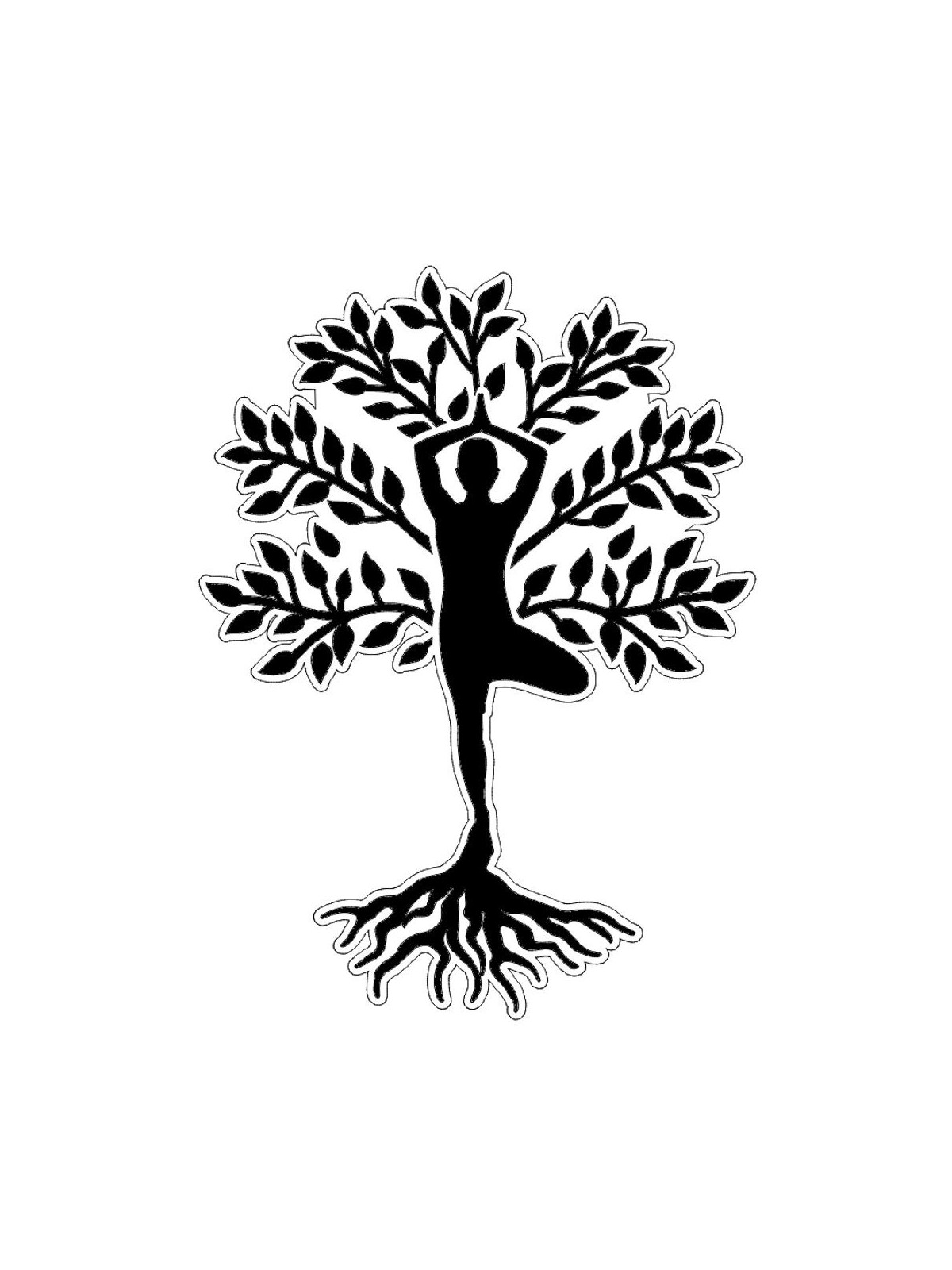 Fototapete - Yoga-Baum