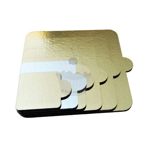 Square pad on monoportion gold / silver - 10 pcs