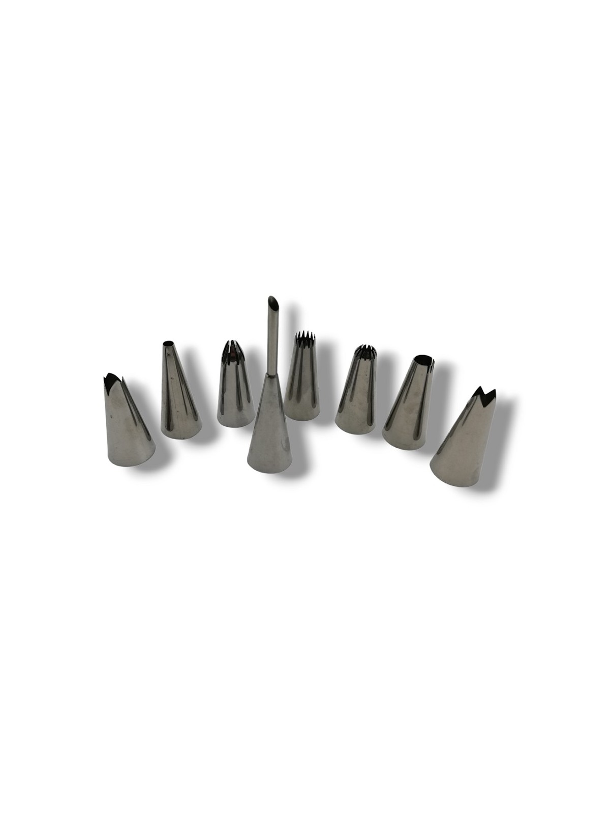 Set of pastry tips with filling tip 8pcs