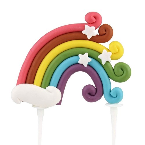 Cake topper - decorated rainbow