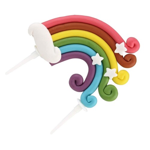 Cake topper - decorated rainbow