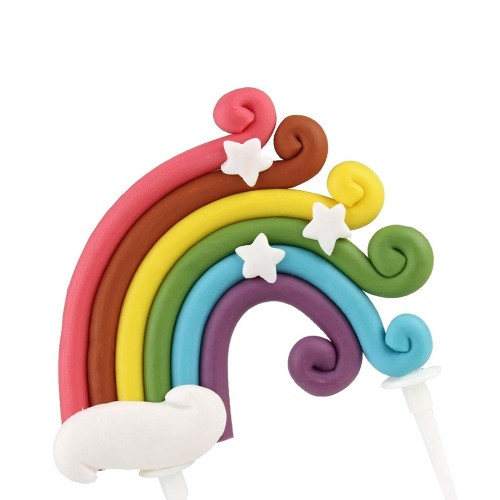 Cake topper - decorated rainbow