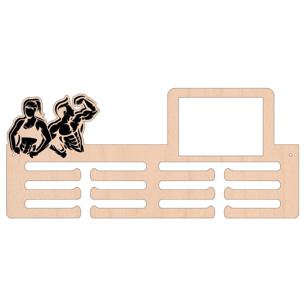 Wooden medal rack - Bodybuilding/Fitness