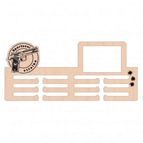 Wooden medal hanger - Shooting sports