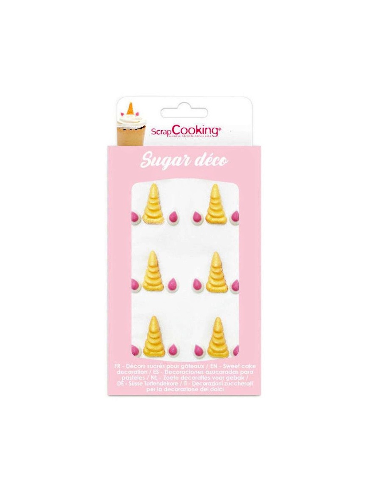 Scrapcooking Sugar Decoration Unicorn - Horn and Ears / 6