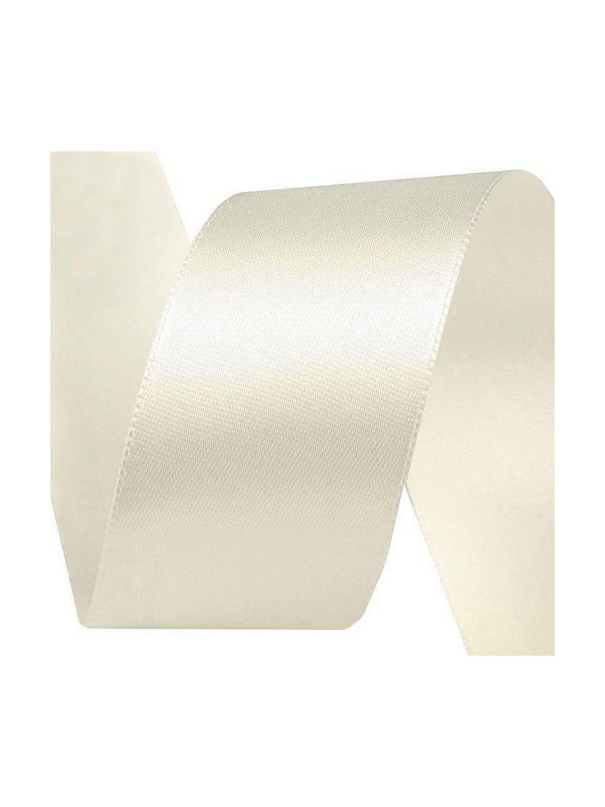 Atlas double-faced satin ribbon - cream - 5m / 40mm