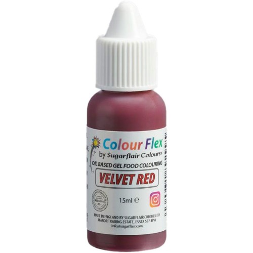 Sugarflair Colourflex - czerwony aksamit - czerwony