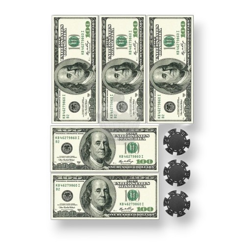 Edible paper "hundred dollar bills" - A4