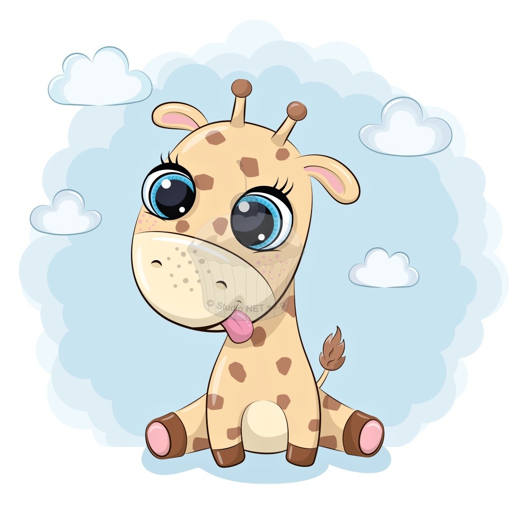 Edible paper "Giraffe baby" A4.