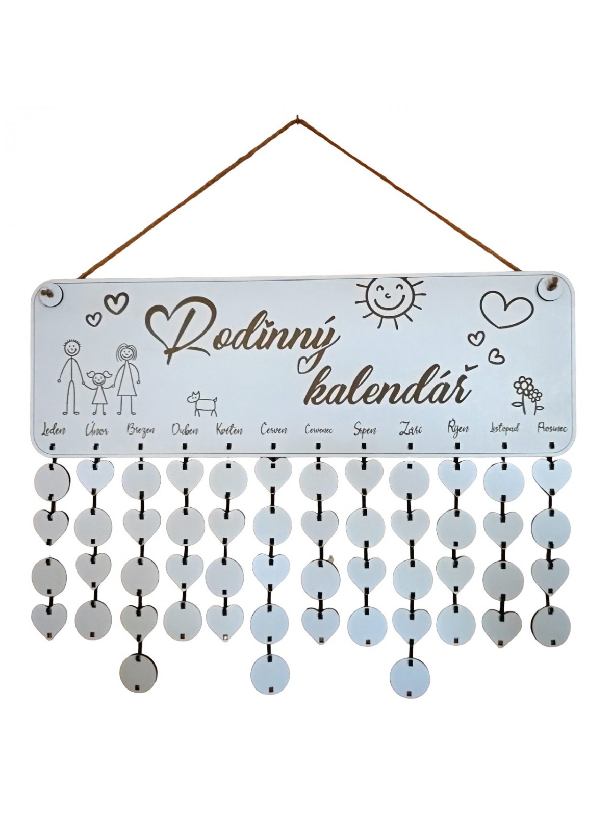 Kalendarz rodzinny na ścianę (CZ)