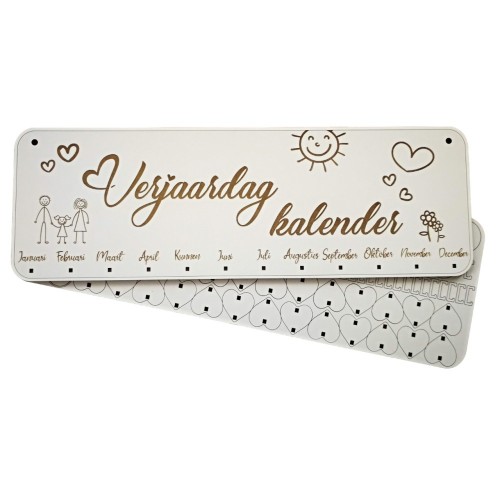 Wooden family wall calendar (NL) 1