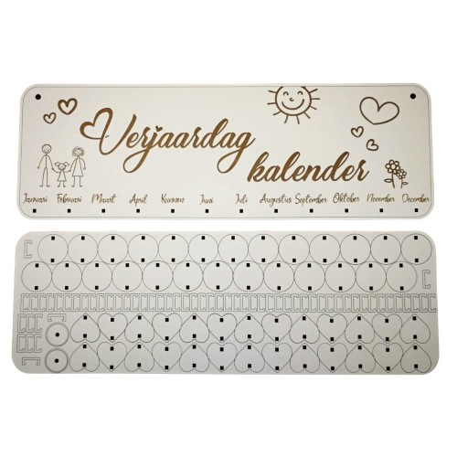 Wooden family wall calendar (NL) 1