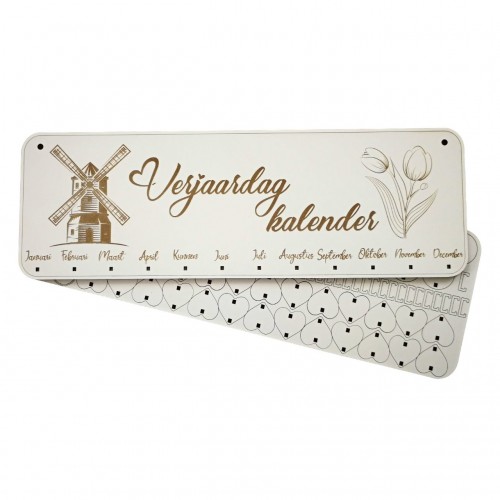 Wooden family wall calendar (NL) 2