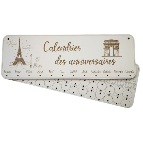 Wooden family wall calendar (FR) 2