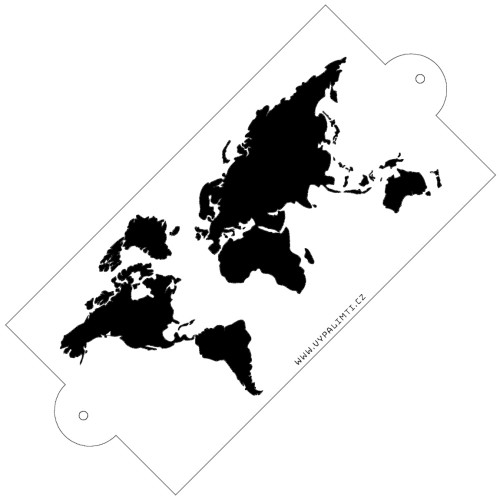 Stencil - mapa světa