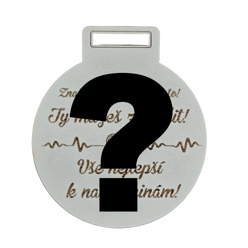 Narozeninová medaile - značka s číslem a textem, 60 Vlastní text